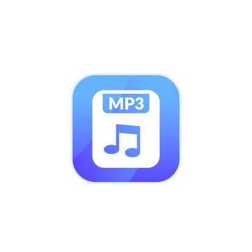 Mp3 file icon for apps and web Stock Illustration