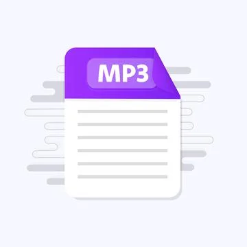 MP3 file icon. Flat design graphic illustration. Vector MP3 icon 스톡 일러스트