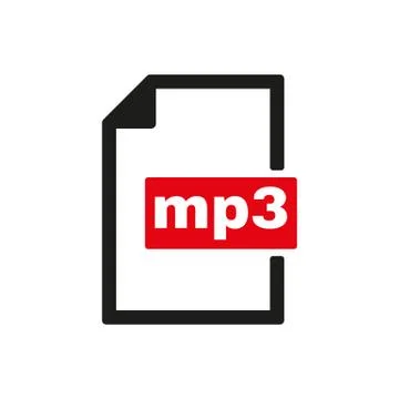 The mp3 icon. File audio format symbol. Flat Illustrazione stock