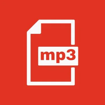 The mp3 icon. File audio format symbol. Flat Stock Illustration