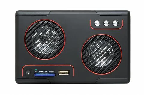 Mp3-player with card-reader and usb Stock Photos