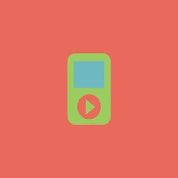 MP3 player flat icon Stock Illustration