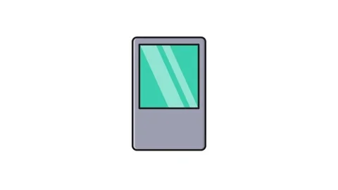 MP3 player icon featuring a green screen, symbolizing digital music playback. Stock Footage 335137266