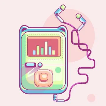 MP3 player icon. Flat design style modern vector illustration Stock Illustration