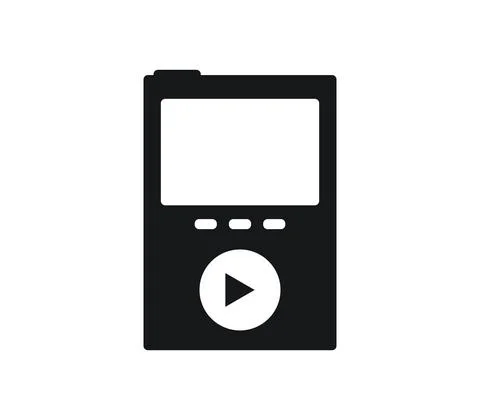 Mp3 player icon illustrated in vector on white background Stock Illustration