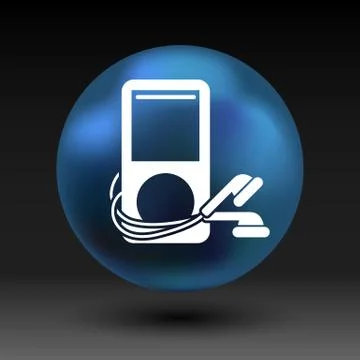 Mp3 player - Original design  icon screen stereo vector Stock Illustration