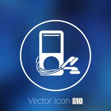 Mp3 player - Original design  icon screen stereo vector Stock Illustration