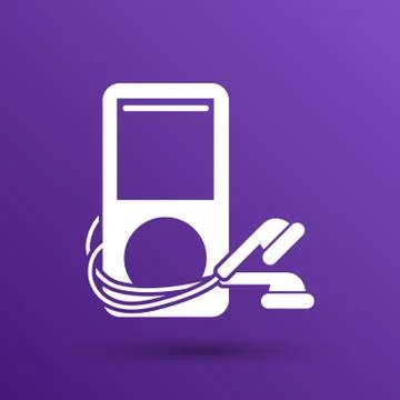 Mp3 player - Original design  icon screen stereo vector Stock Illustration