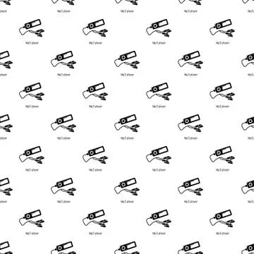 Mp3 player pattern vector seamless Stockillustratie