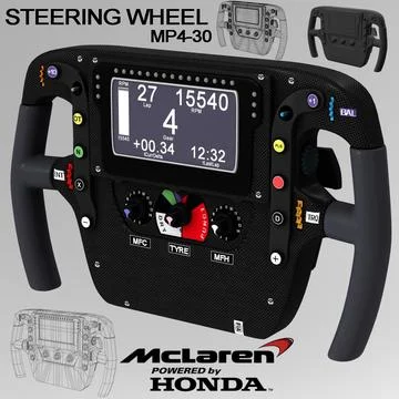Mp4 30 Steering wheel 3D Model