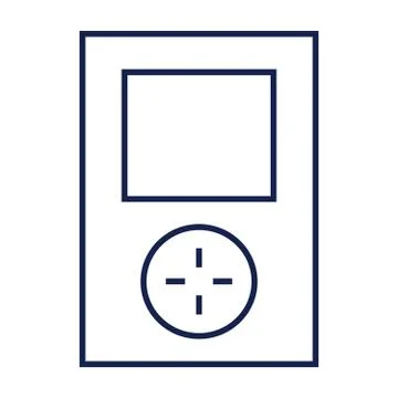 Mp4 Player Device Line Icon Stock Illustration