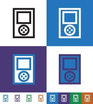 Mp4 Player Device Line Icon Stock Illustration
