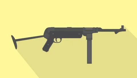 Mp40 german submachine gun world war 2 classic Stock Illustration