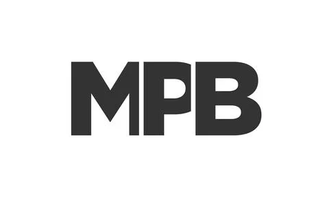 MPB logo design template with strong and modern bold text. Initial based ve.. Stock Illustration