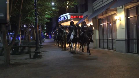 MPD on horses front Stock Footage 136126531