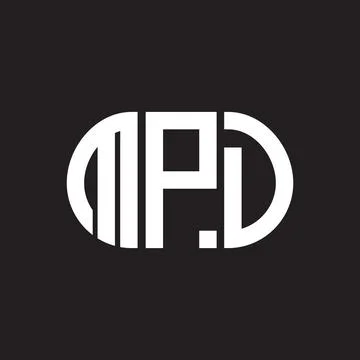 MPD letter logo design on black background. MPD creative initials letter logo Иллюстрация