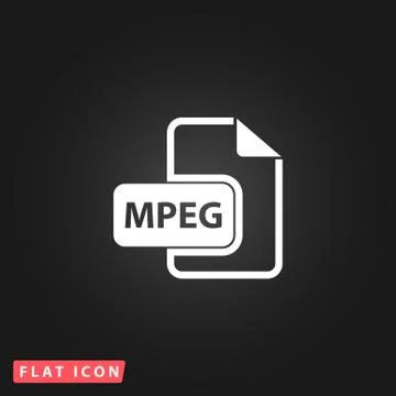 MPEG video file extension icon vector Stock Illustration