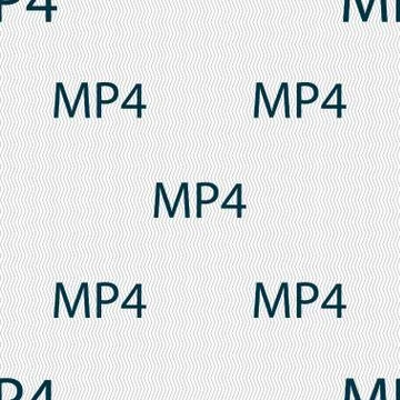 Mpeg4 video format sign icon. symbol. Seamless abstract background with geome Illustrazione stock