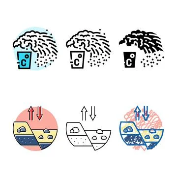 Mpemba effect unsolved mystery color minimal icon vector Stock Illustration