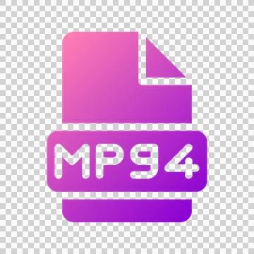 Mpg4 artistic icon for video format using minimalist gradient colors 스톡 일러스트