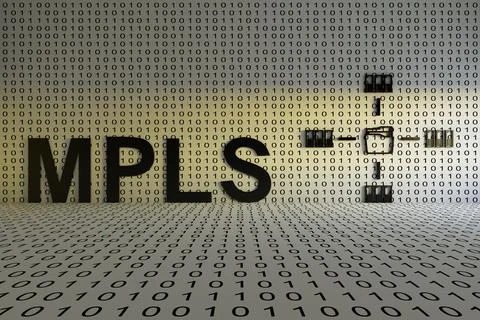 MPLS concept text sunlight 3D illustration 스톡 일러스트