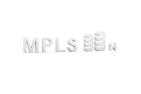 MPLS concept white background 3d render illustration 스톡 일러스트