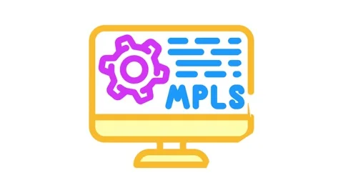 Mpls protocol color icon animation Stock Footage 166422656