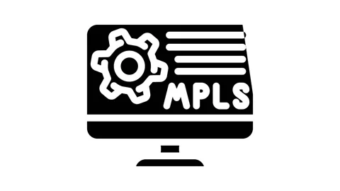 Mpls protocol glyph icon animation Stock Footage 166417011