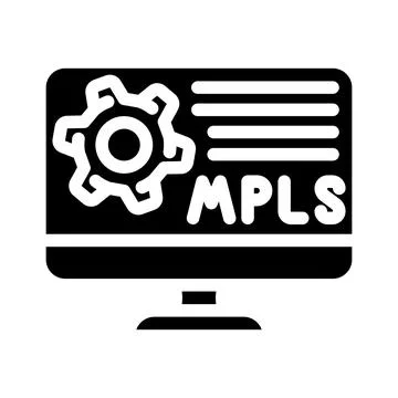 Mpls protocol glyph icon vector illustration Stock Illustration