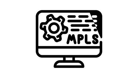 Mpls protocol line icon animation Stock Footage 166420000