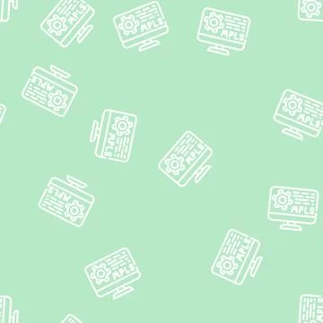 Mpls protocol line vector seamless pattern Illustrazione stock