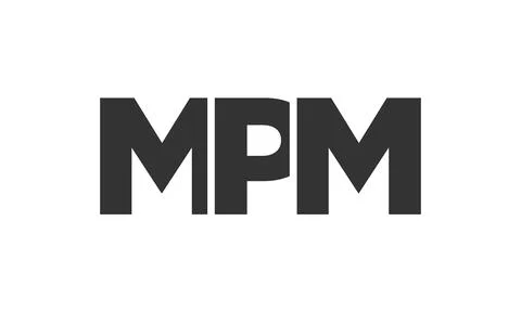 MPM logo design template with strong and modern bold text. Initial based ve.. Stock Illustration