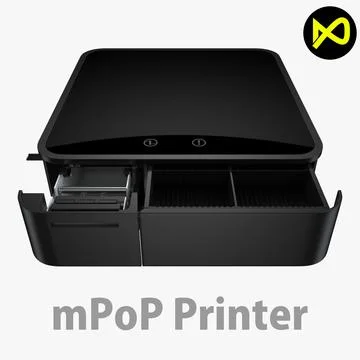 MPOP Receipt Printer and Cash Drawer 3D Model