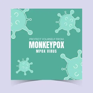 Mpox virus outbreak pandemic banner. Monkeypox zoonotic diseases background 库存插图