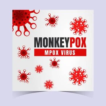 Mpox virus outbreak pandemic banner. Monkeypox zoonotic diseases background Stock Illustration