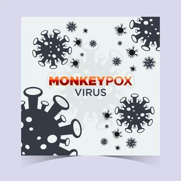 Mpox virus outbreak pandemic banner. Monkeypox zoonotic diseases background Stock Illustration