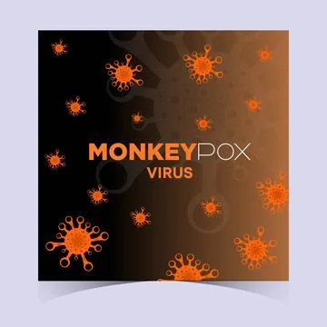 Mpox virus outbreak pandemic banner. Monkeypox zoonotic diseases background Stock Illustration
