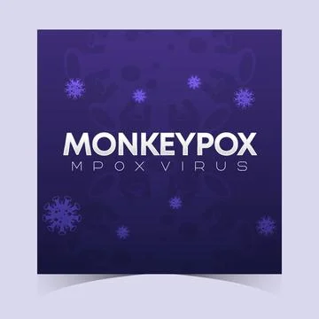 Mpox virus outbreak pandemic banner. Monkeypox zoonotic diseases background 库存插图