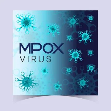 Mpox virus outbreak pandemic banner. Monkeypox zoonotic diseases background 库存插图
