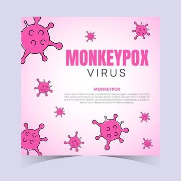 Mpox virus outbreak pandemic banner. Monkeypox zoonotic diseases background 库存插图