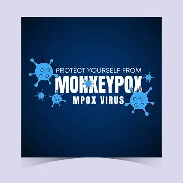 Mpox virus outbreak pandemic banner. Monkeypox zoonotic diseases background 库存插图