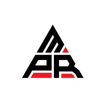 MPR triangle letter logo design with triangle shape. MPR triangle logo desi.. Stock Illustration