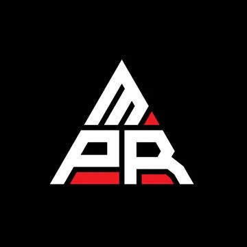 MPR triangle letter logo design with triangle shape. MPR triangle logo desi.. Stock Illustration