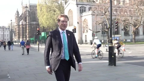 MPs arrive at House of Commons ahead of debate on steel legislation Stock Footage 306451813