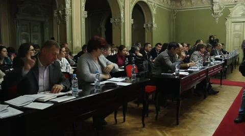 MPs, councilors in the Assembly vote  Stock-Footage 65005298