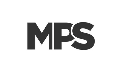 MPS logo design template with strong and modern bold text. Initial based ve.. 库存插图