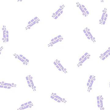 Mpv minivan transport glyph vector seamless pattern 스톡 일러스트
