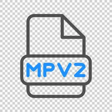 Mpv2 document files icon, minimalist symbol with bright color elements 库存插图