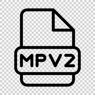 Mpv2 File Icon. Type Files Sign outline symbol Design, Icons Format Type Data. Stock Illustration