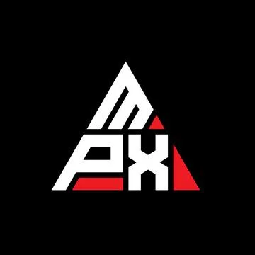 MPX triangle letter logo design with triangle shape. MPX triangle logo desi.. Illustrazione stock
